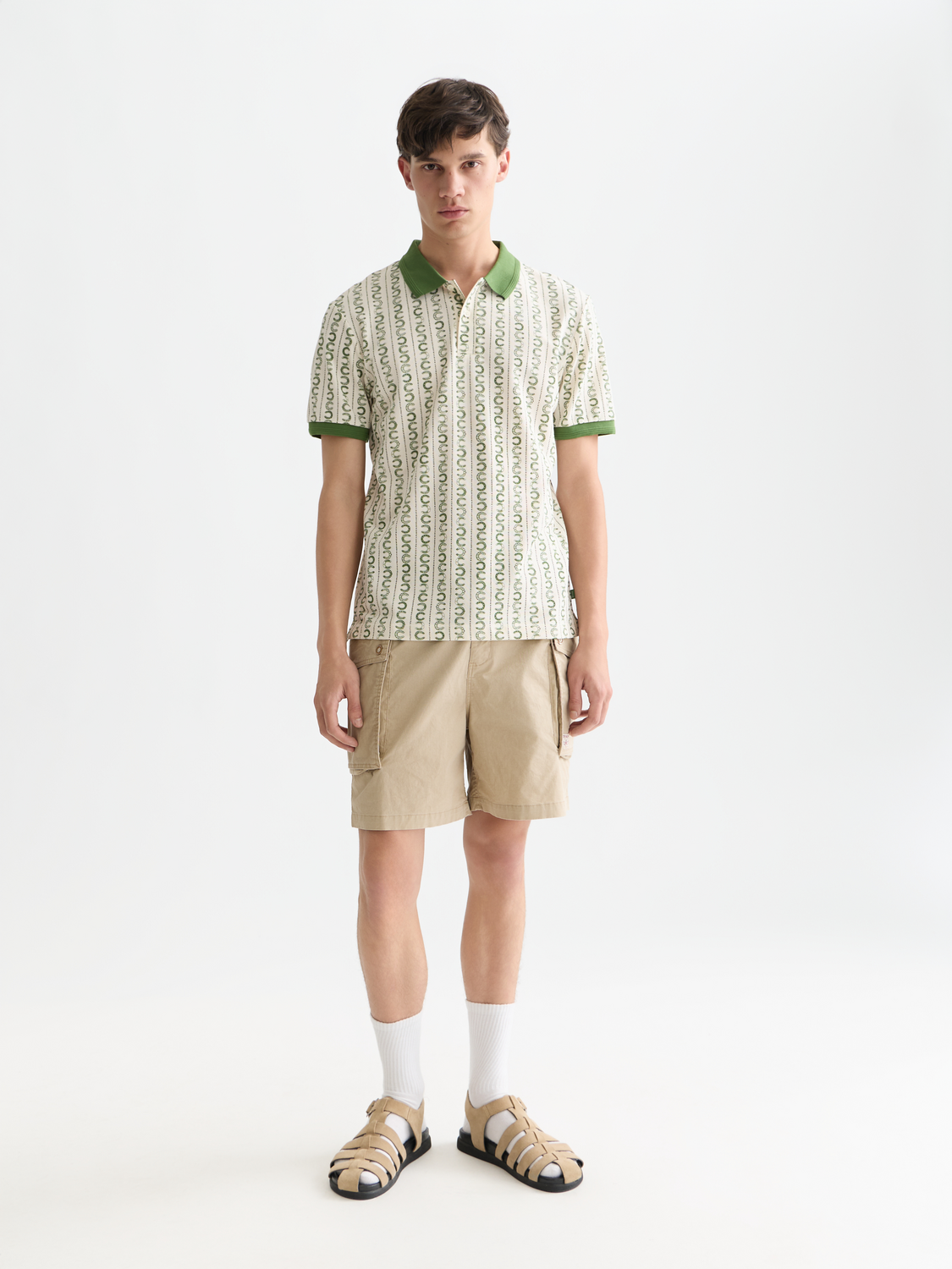 Microprinted Regular-Fit Polo