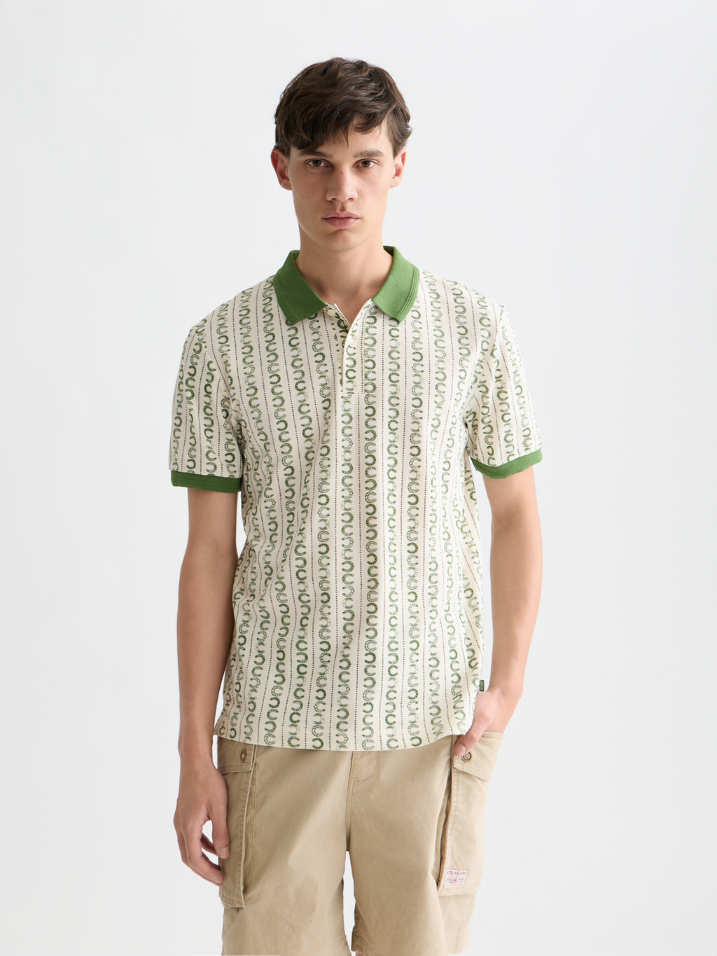 Microprinted Regular-Fit Polo