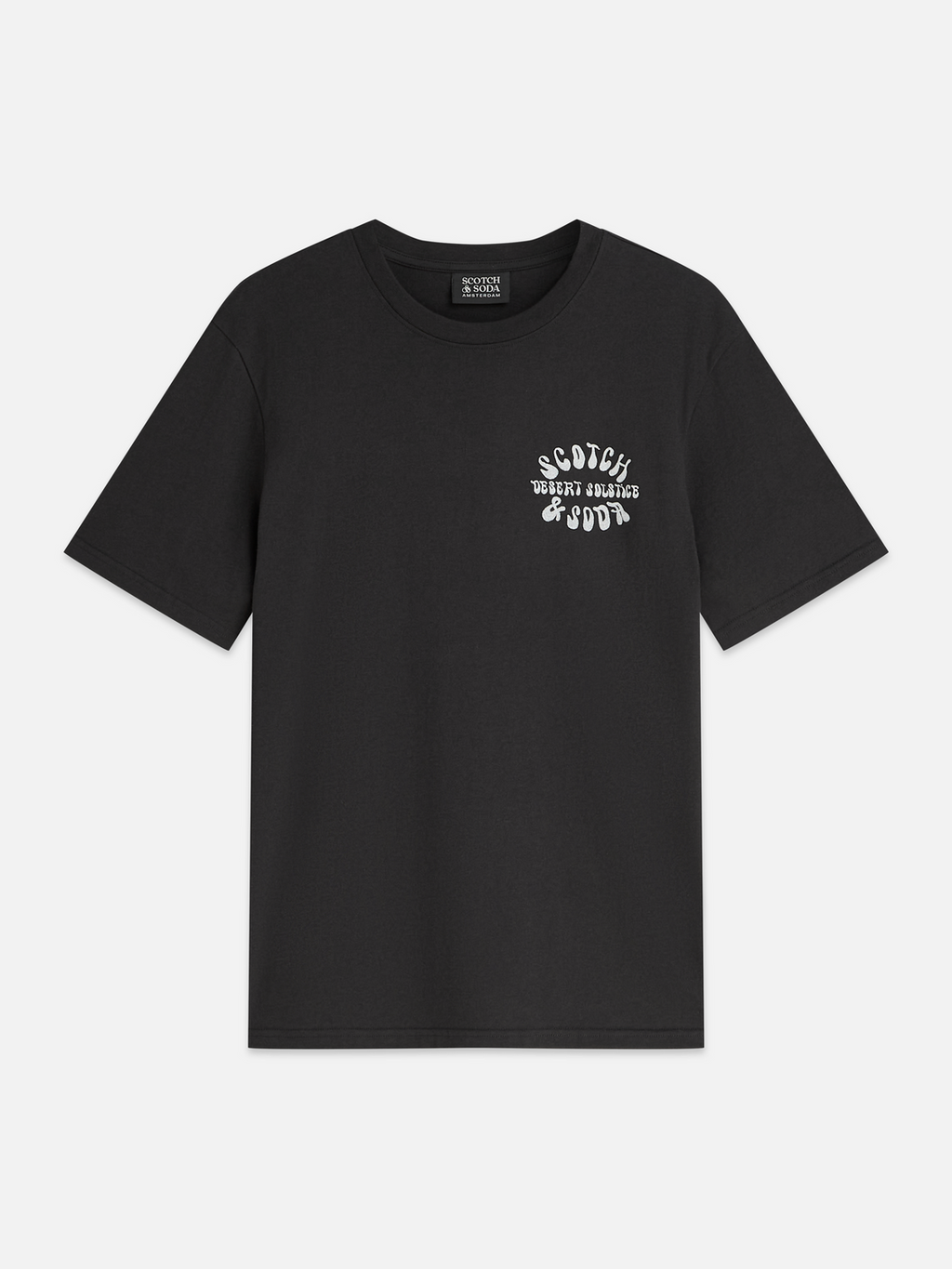 T-Shirt mit Artwork auf der linken Brustseite, normale Passform