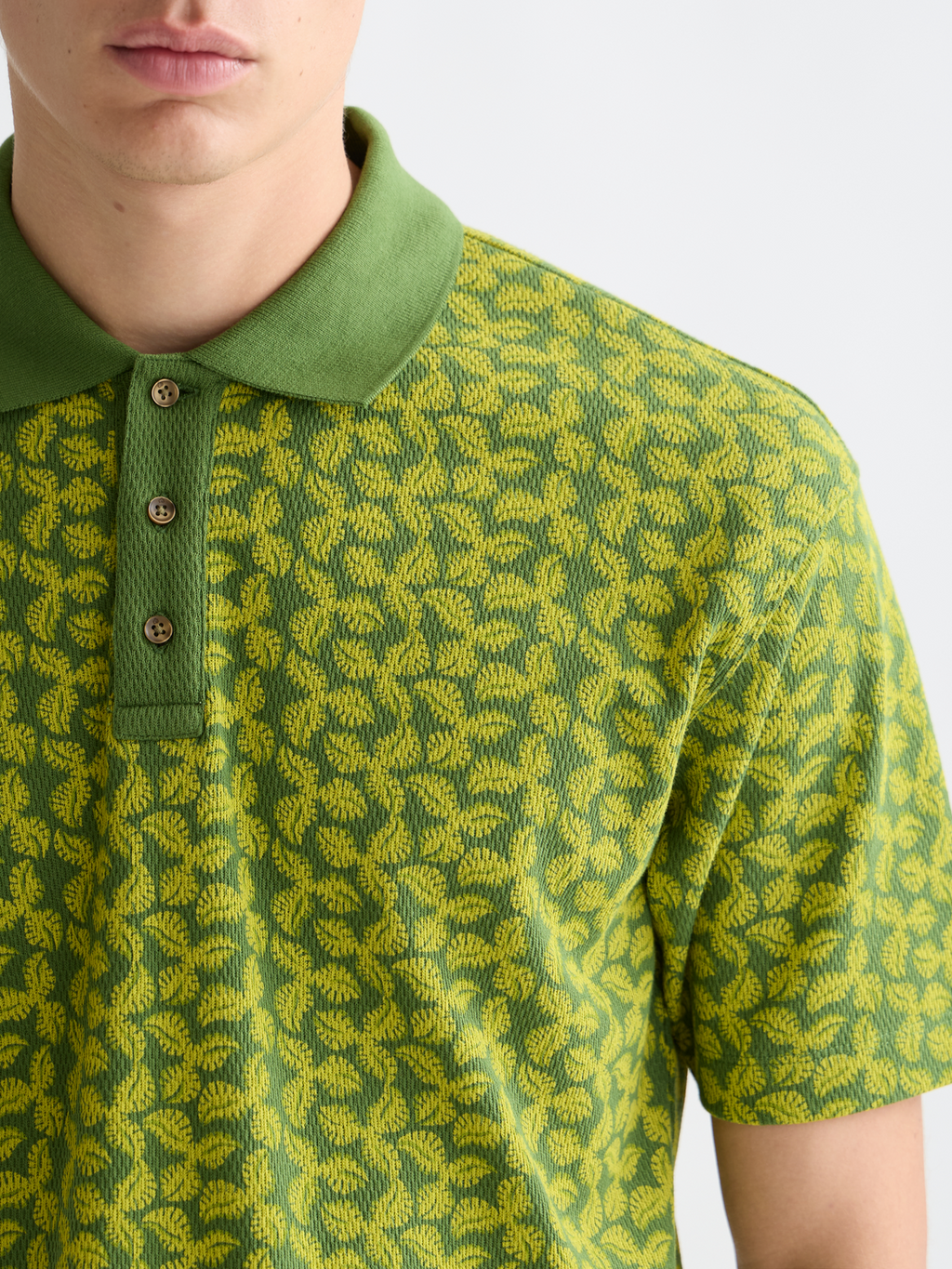 Printed Structured Relaxedfit Polo