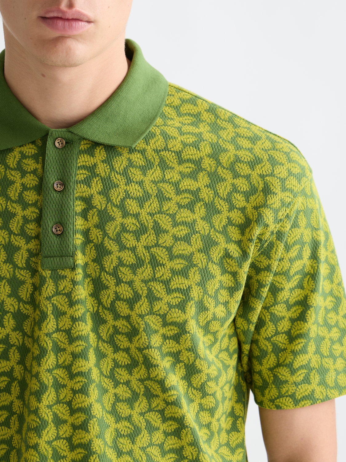 Printed Structured Relaxedfit Polo