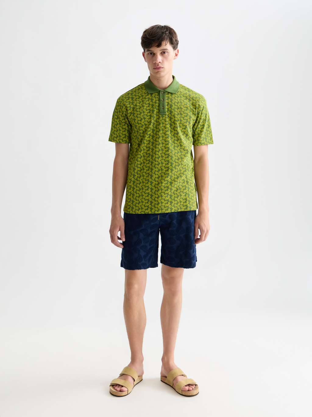 Printed Structured Relaxedfit Polo