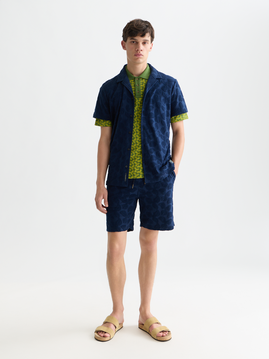 Shorts bermuda Fave Terry Jacquard coupe décontractée