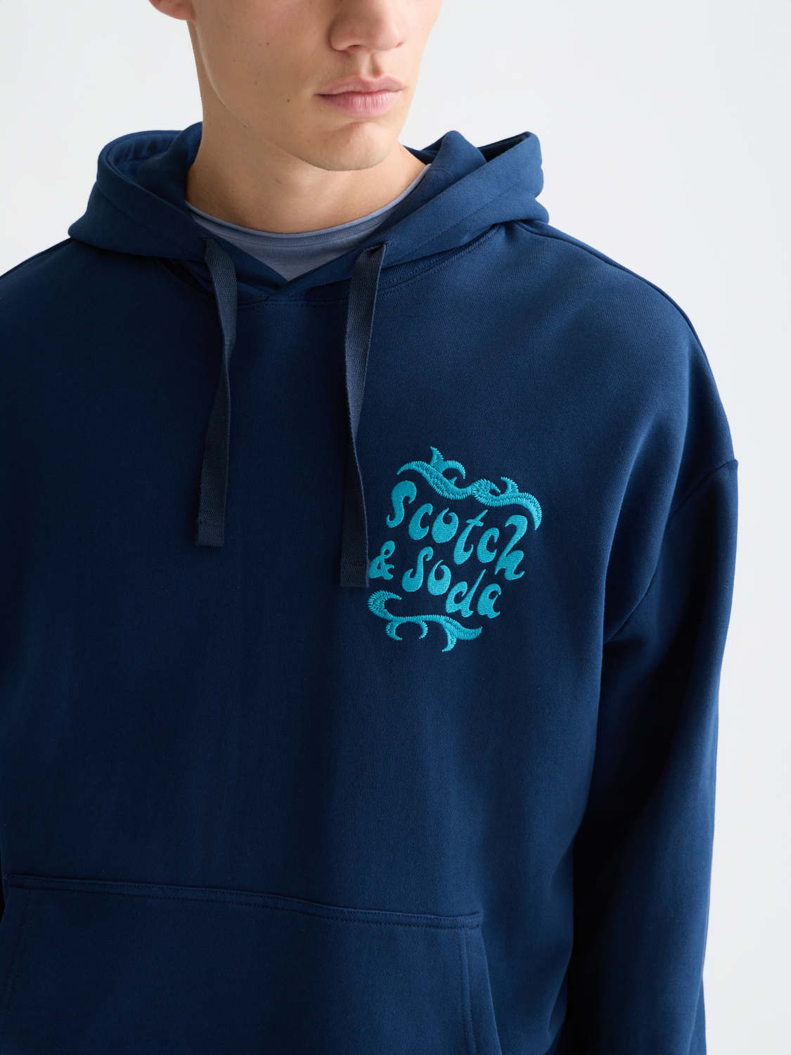 Front And Back Artwork Loose-Fit Hoodie