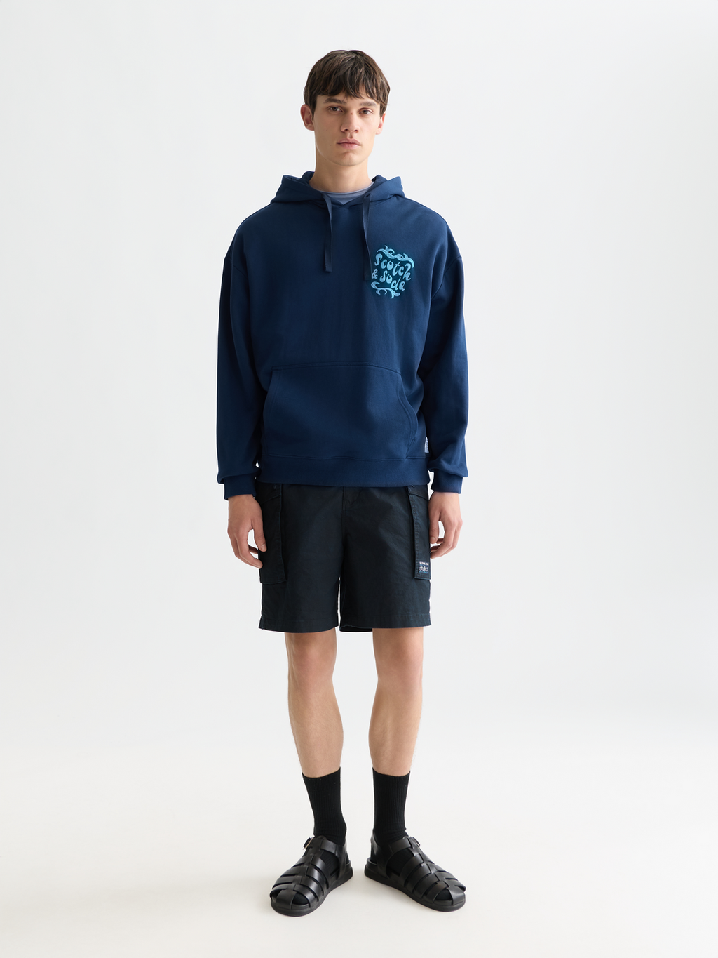 Front And Back Artwork Loose-Fit Hoodie
