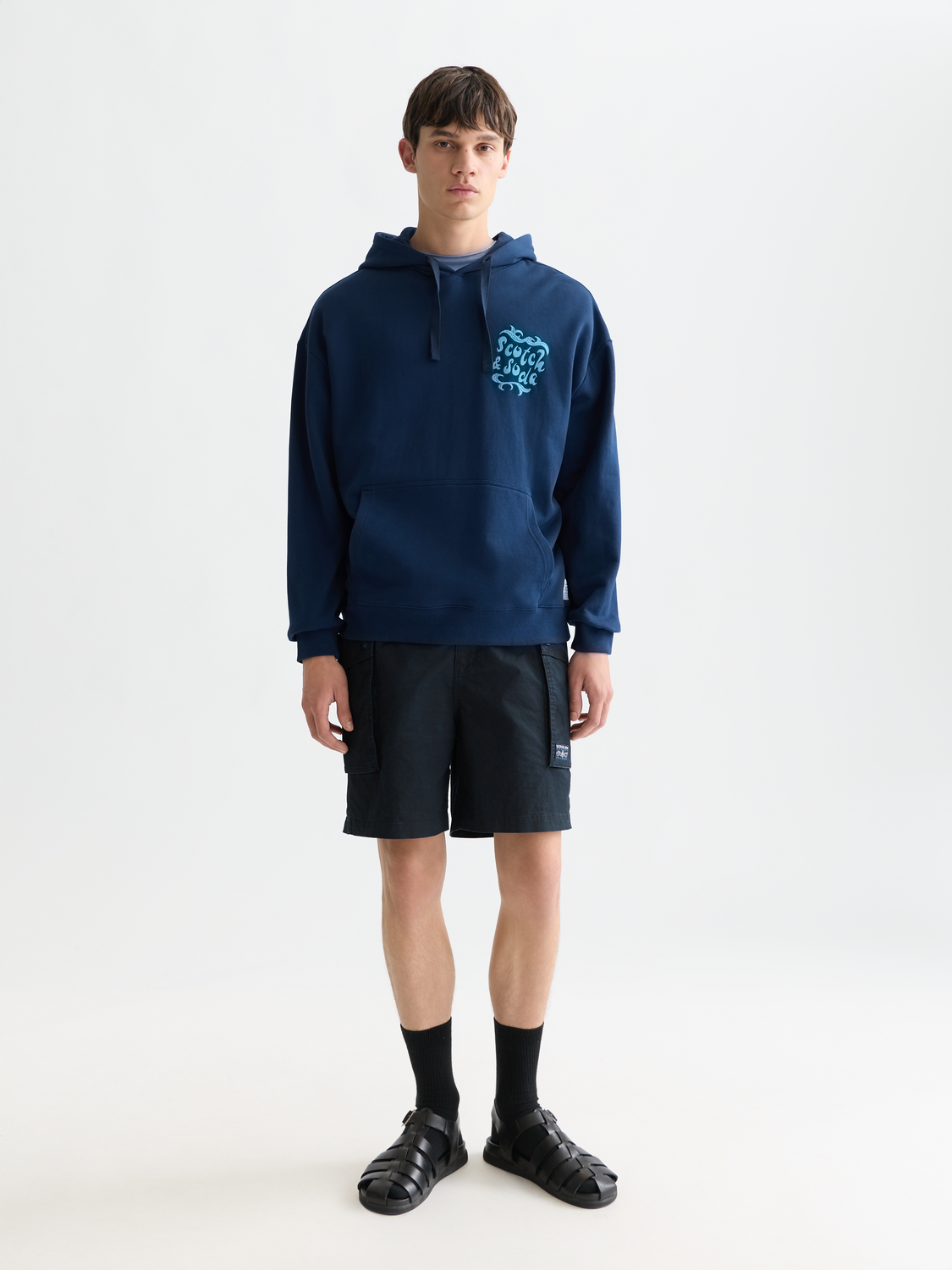 Front And Back Artwork Loose-Fit Hoodie
