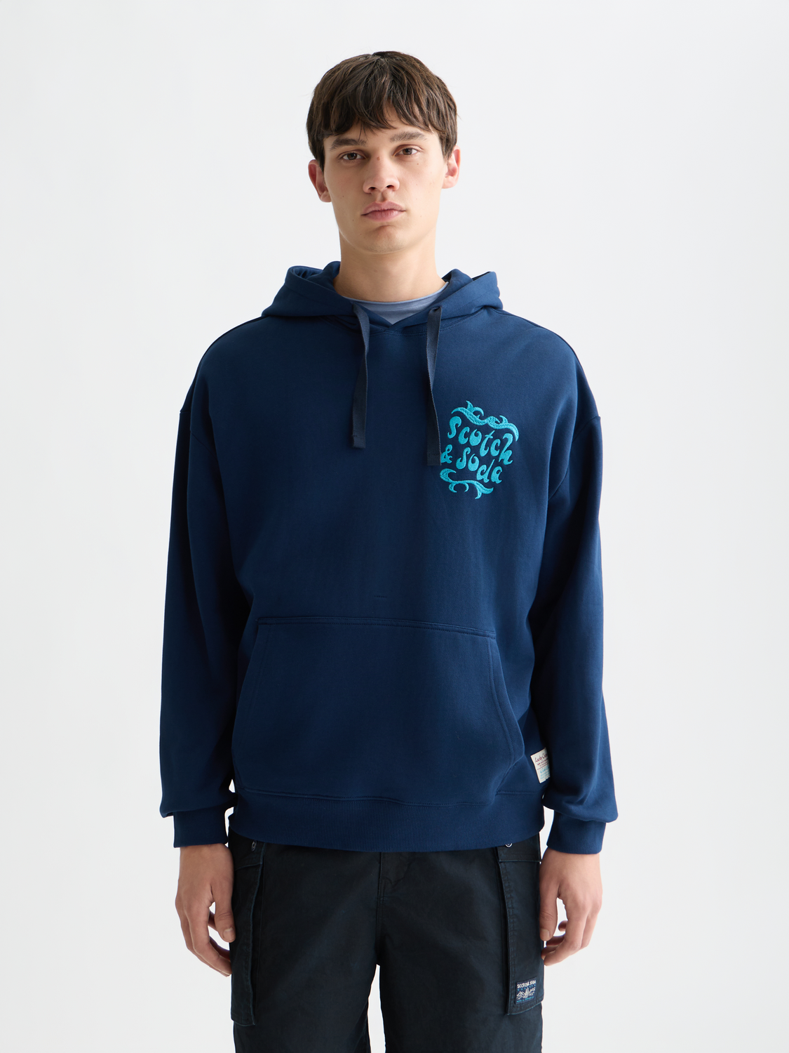 Front And Back Artwork Loose-Fit Hoodie