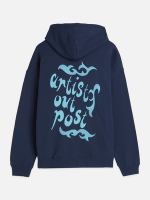 Kapuzenpullover mit weiter Passform und Druck vorne und hinten