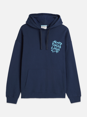Kapuzenpullover mit weiter Passform und Druck vorne und hinten
