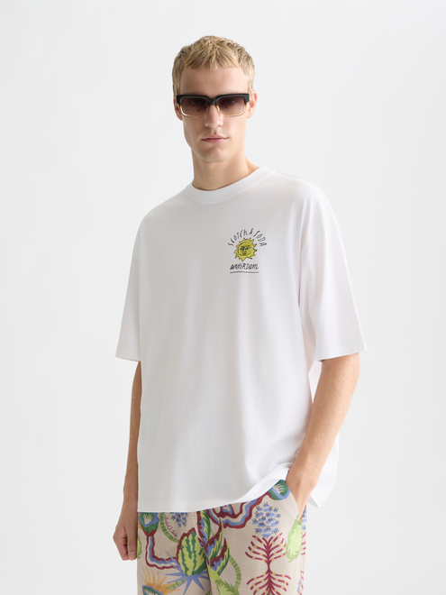 T-shirt coupe ample avec illustrations recto et verso