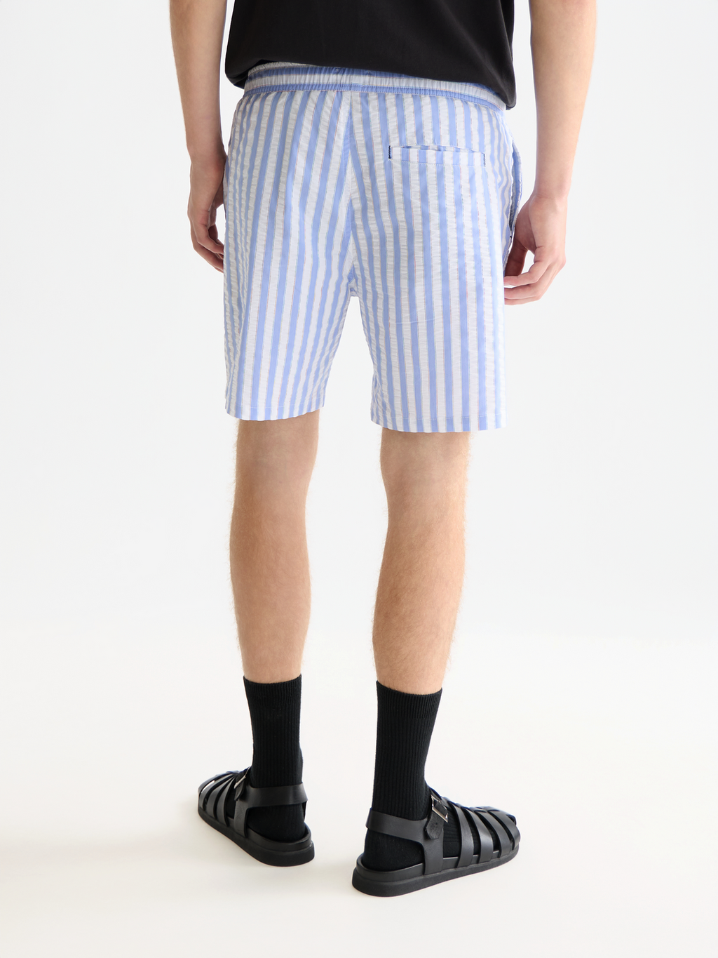 Short de bain mi-long rayé