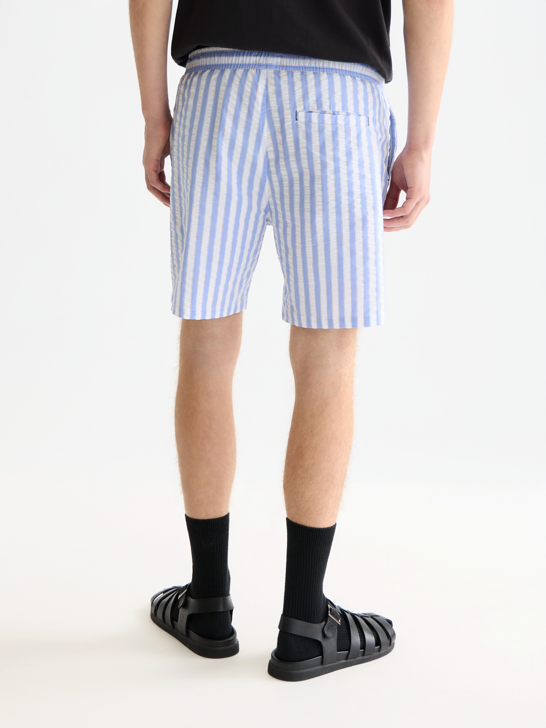 Short de bain mi-long rayé