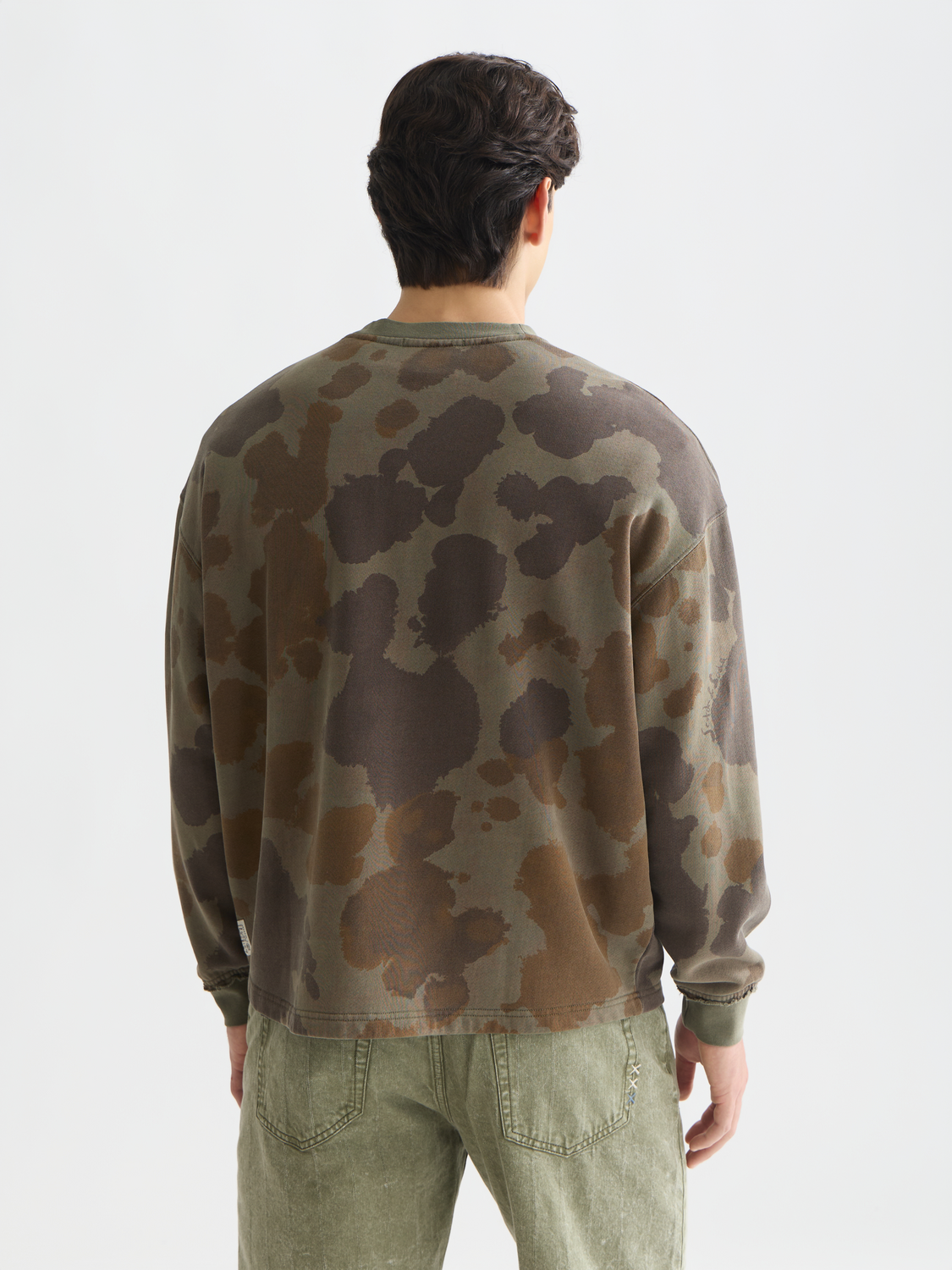 Printed Overdyed Loosefit Sweatshirt