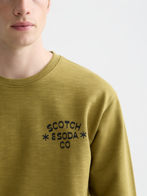 Sweat-shirt coupe classique avec logo sur la poitrine
