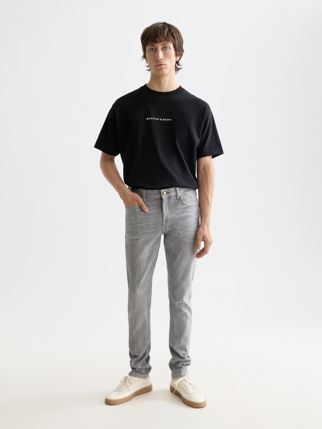Core Skim Skinny Jeans Grau