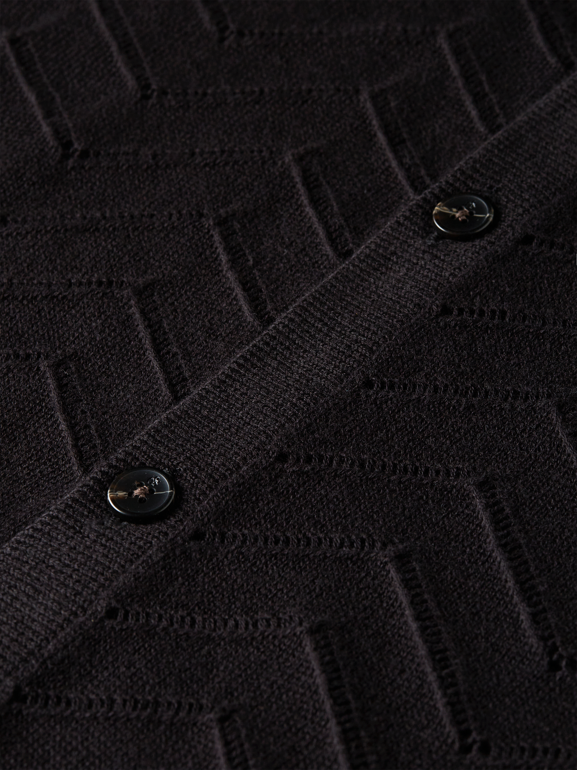 Pointelle Dropped Shoulder Cardigan