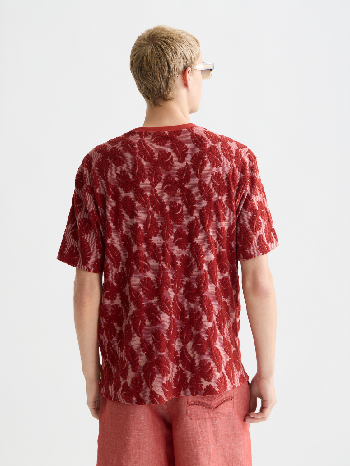 Jacquard Feeder Stripe Relaxed-Fit T-Shirt