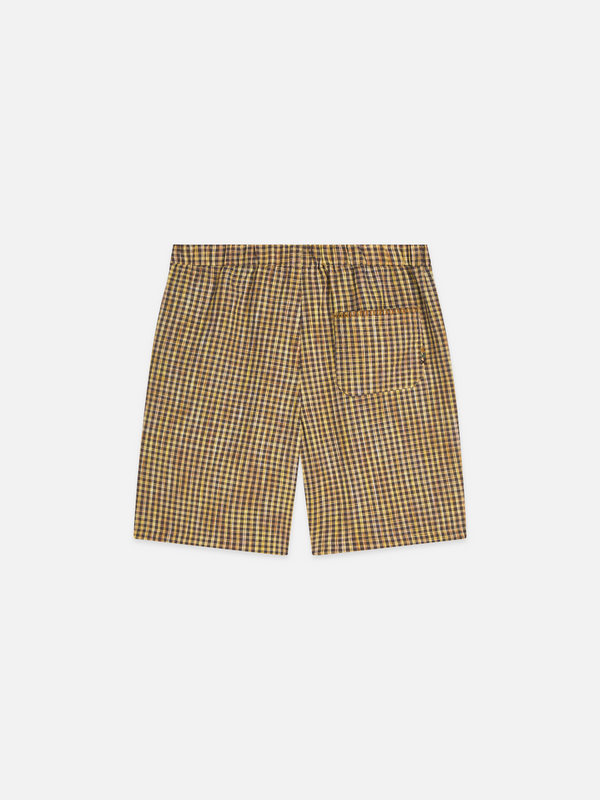 Cotton Seersucker Widefit Bermuda Shorts