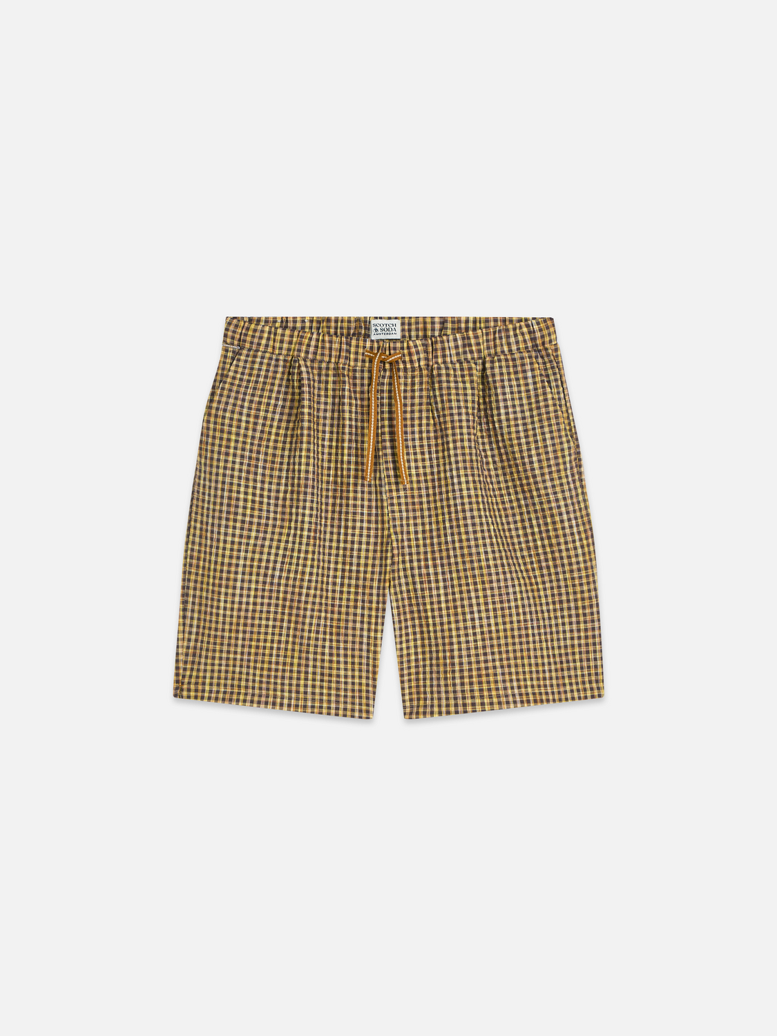 Short bermuda ample en seersucker de coton
