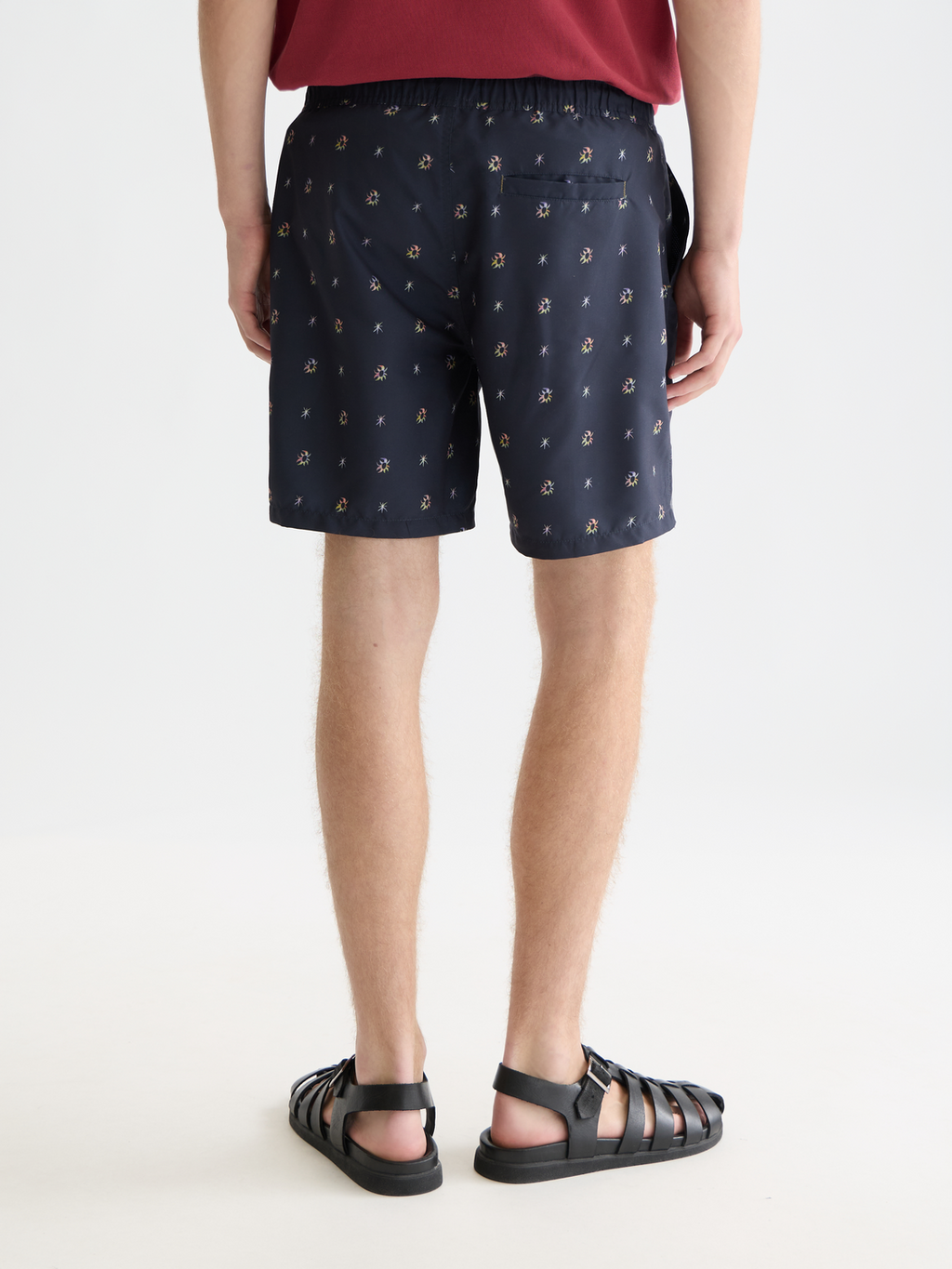 Badeshorts in halber Länge mit Mini-Print