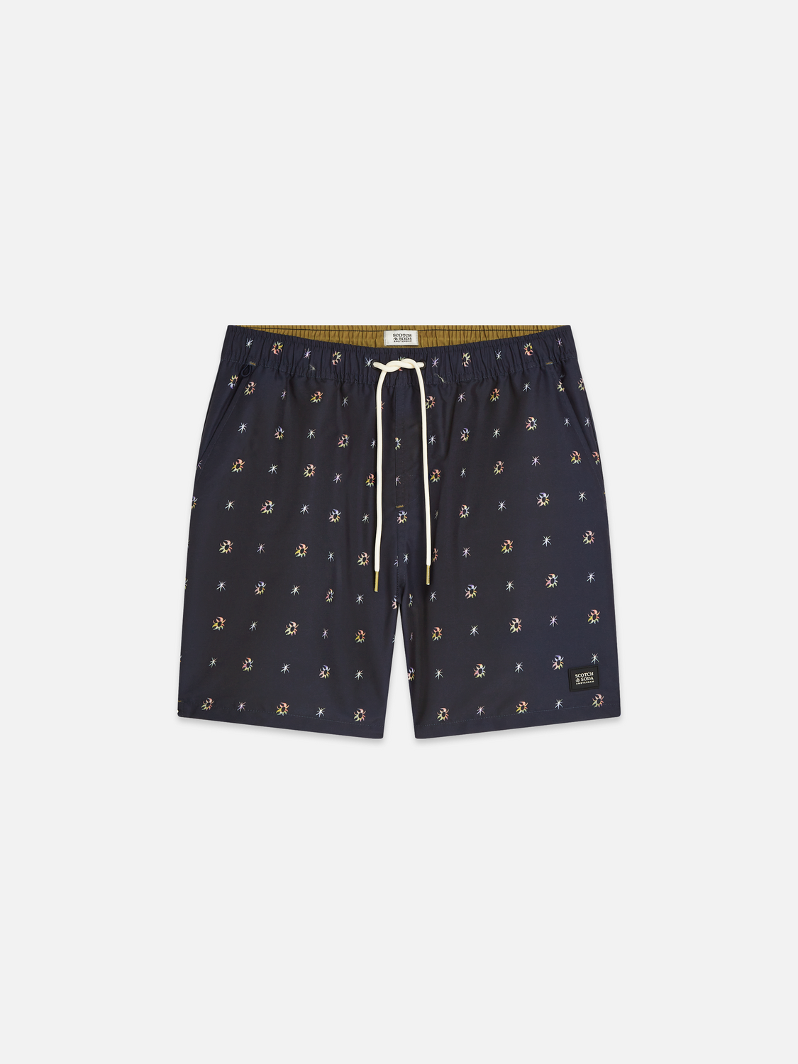 Badeshorts in halber Länge mit Mini-Print