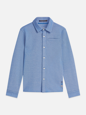 Zweifarbiges Regularfit Piqué-Shirt
