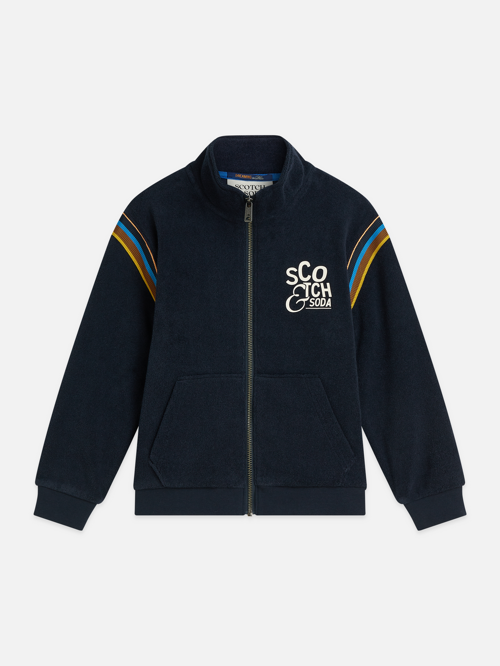Boys' Toweling Relaxed-Fit Zip-Through Track Sweatshirt