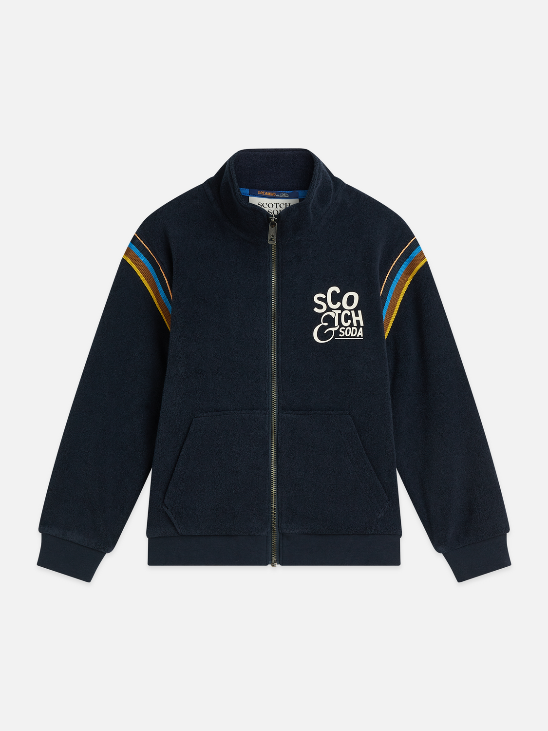 Boys' Toweling Relaxed-Fit Zip-Through Track Sweatshirt