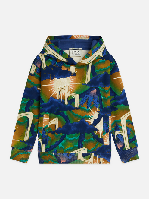 Kapuzenpullover mit Print, Relaxed Fit