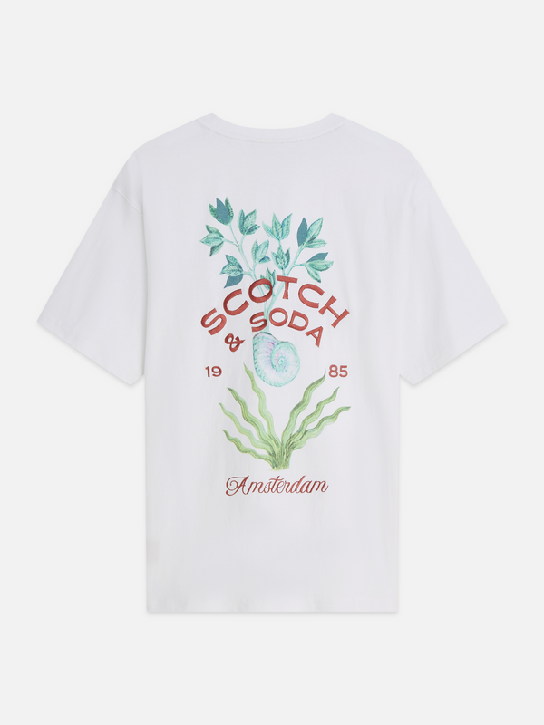T-shirt coupe décontractée avec illustration avant et arrière