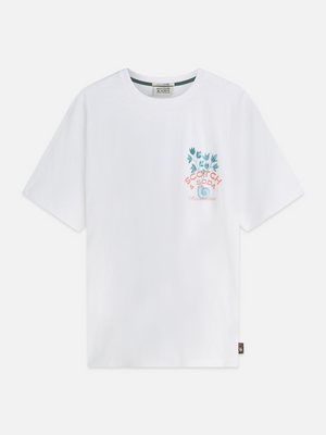 T-shirt coupe décontractée avec illustration avant et arrière