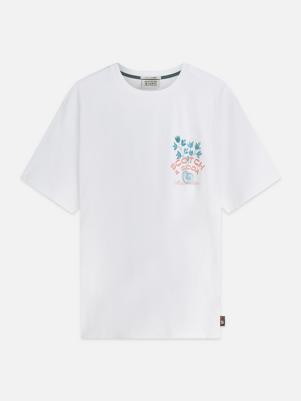 T-shirt coupe décontractée avec illustration avant et arrière