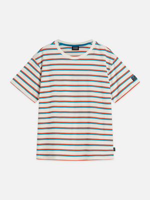 Boys Yarn-Dyed Striped Cotton Relaxed T-Shirt