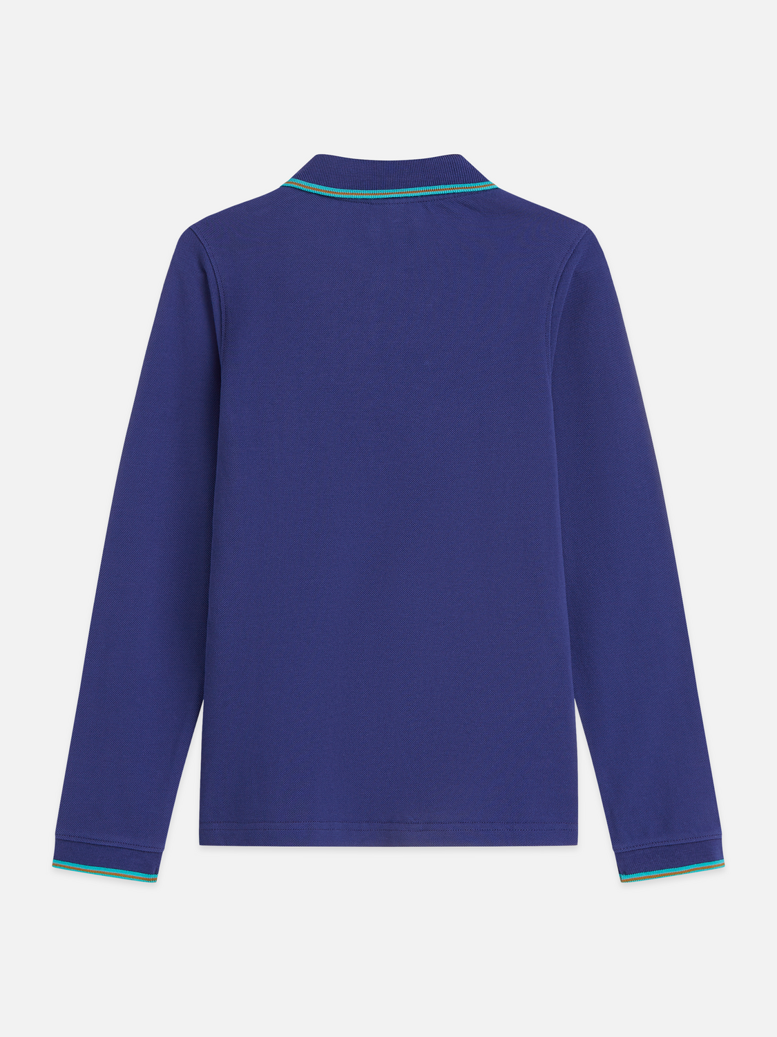 Boys' Contrast Tipping Pique Regular-Fit Long-Sleeved Polo