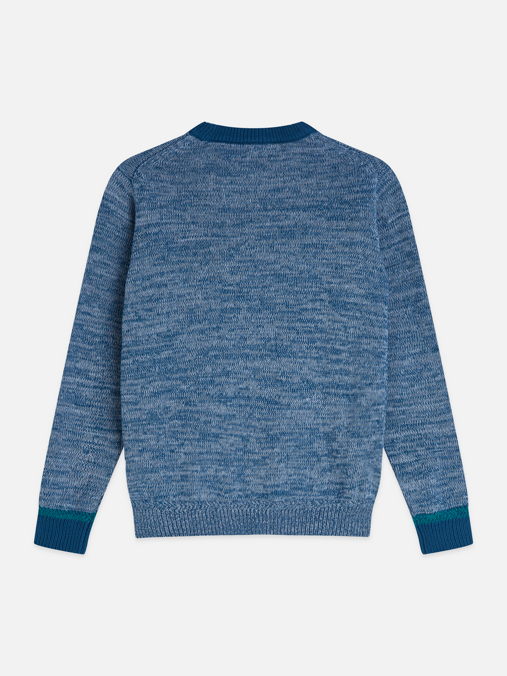 Boys' Mélange Yarn Regular-Fit Crewneck
