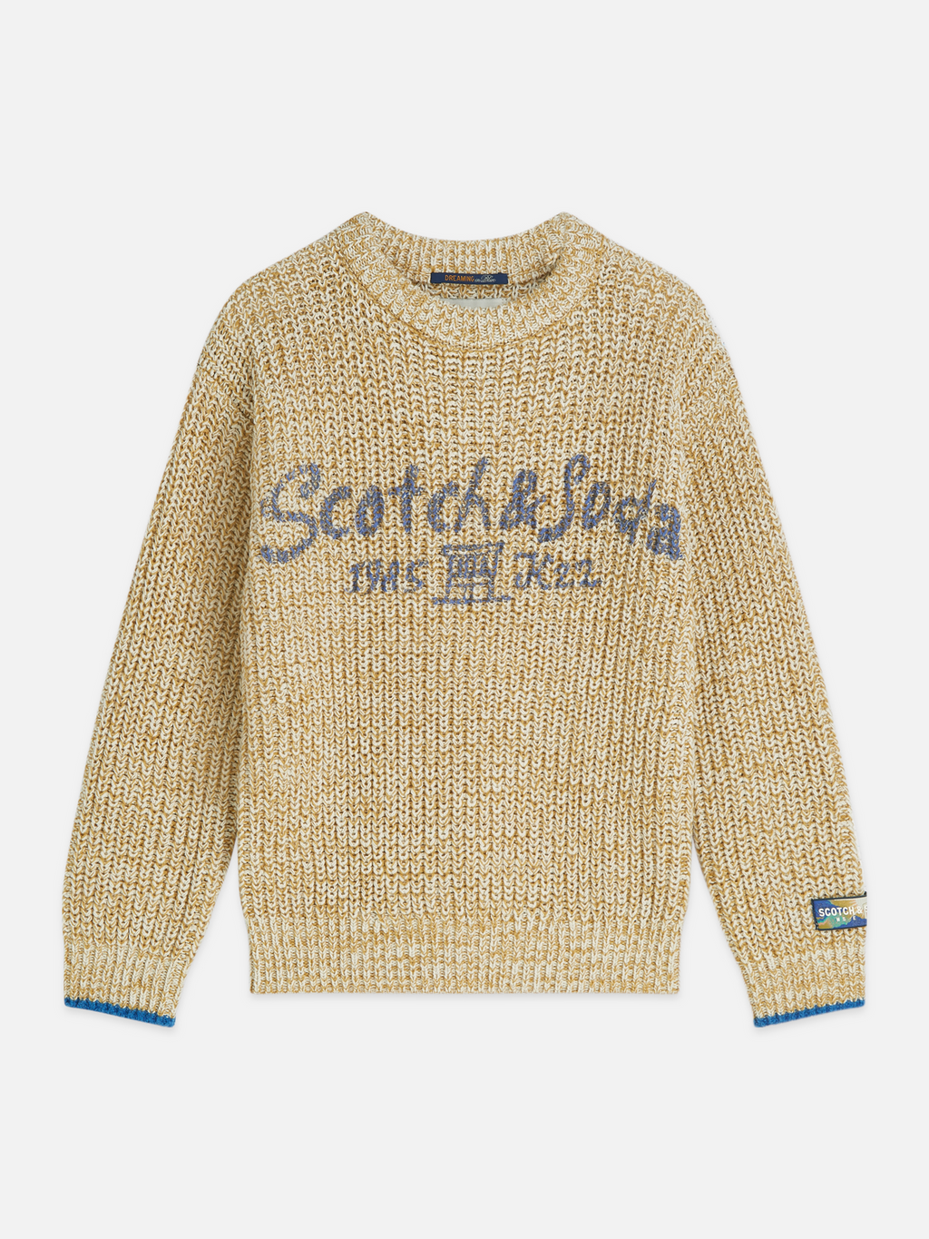 Boys Cotton-Blend Printed Artwork Dropped Shoulder Pullover