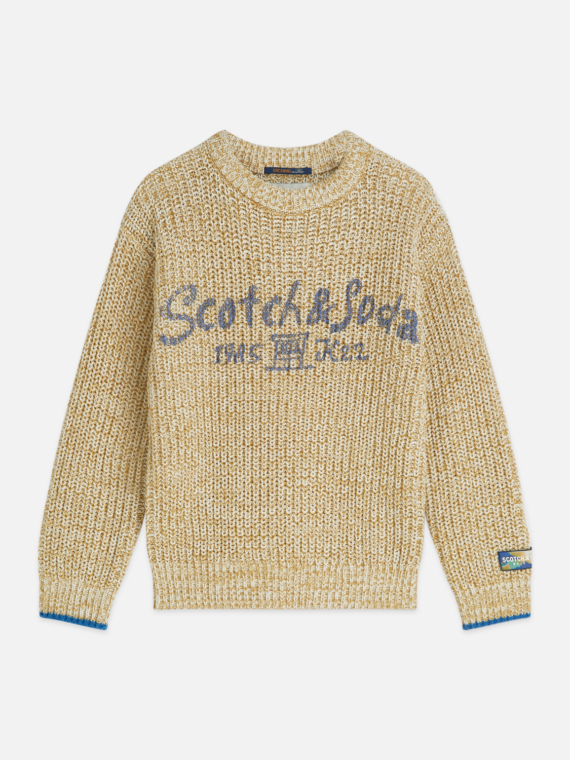 Boys Cotton-Blend Printed Artwork Dropped Shoulder Pullover