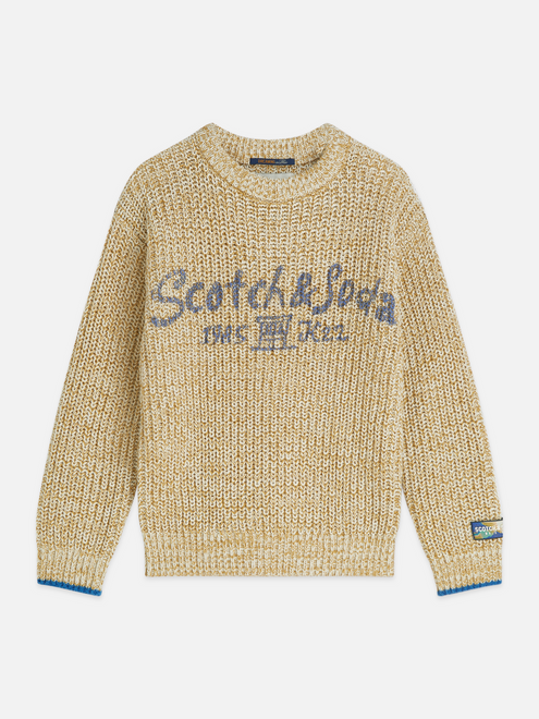 Boys Cotton-Blend Printed Artwork Dropped Shoulder Pullover