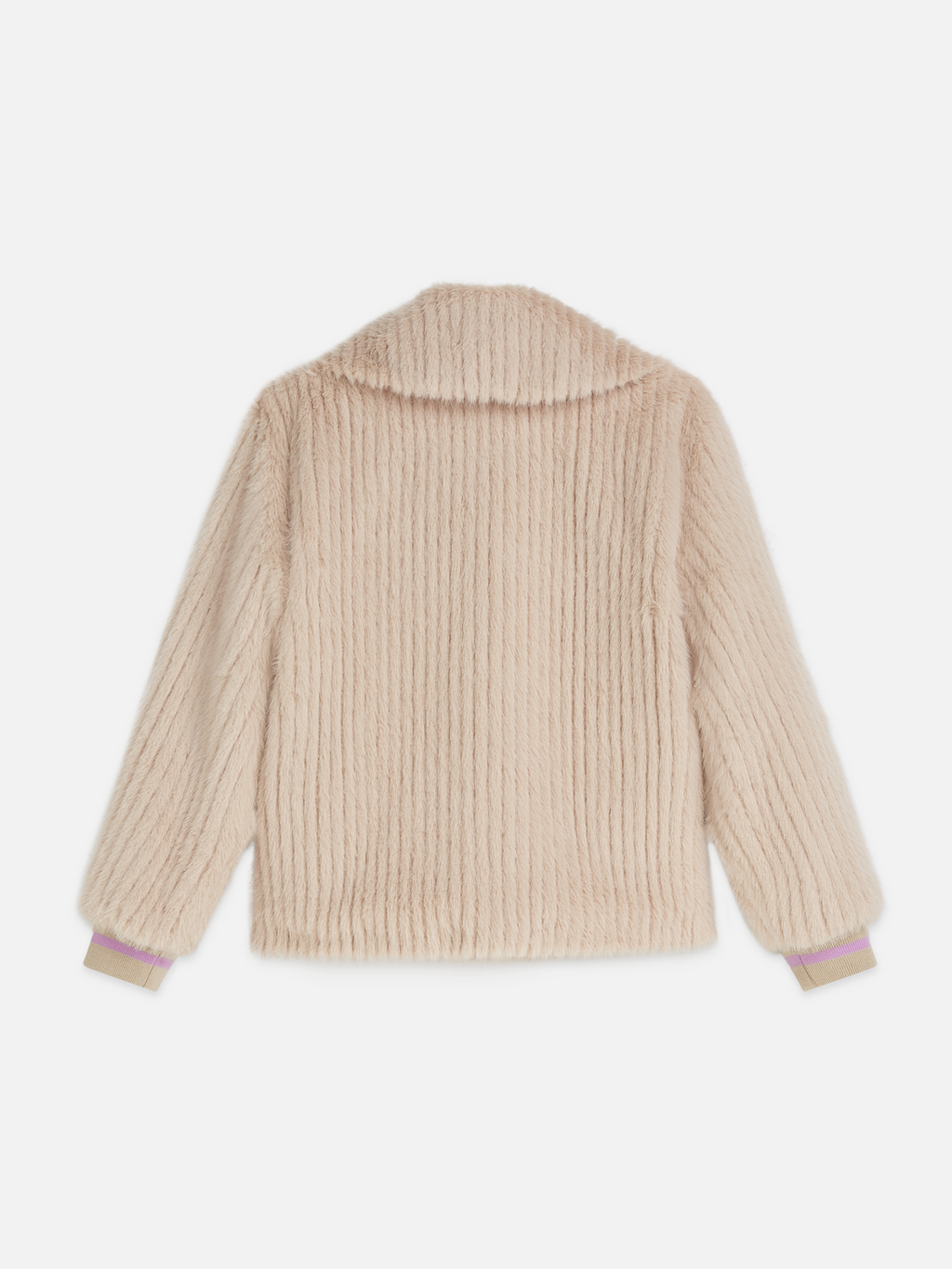 Girls Faux Fur Buttoned Jacket