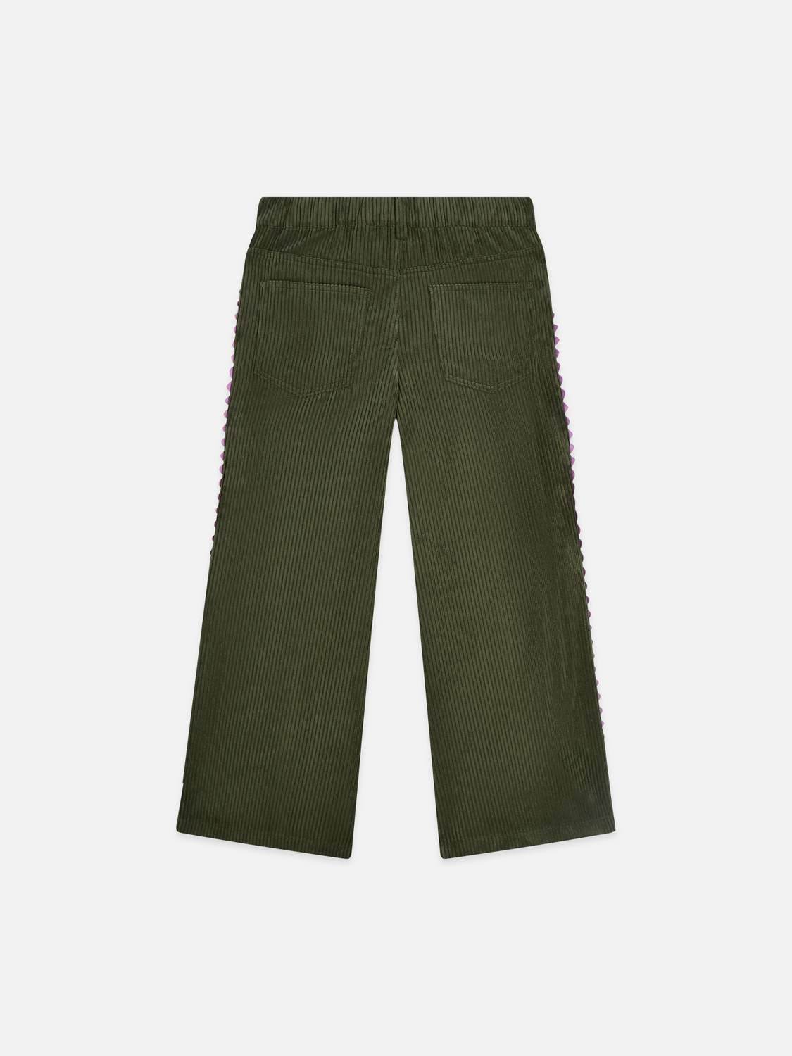 Wave High Waist Corduroy Straight-Leg Pants