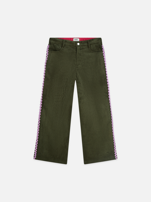 Wave High-Waist Cordhose mit geradem Bein