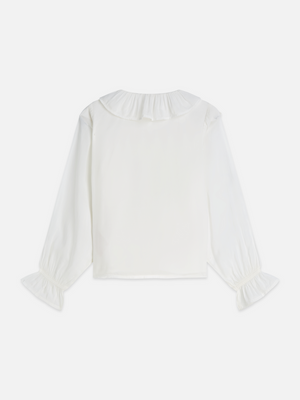 Girls' Ruched Gold Button Longsleeve Shirt