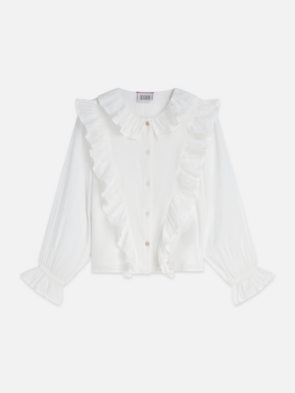 Ruched Gold Button Longsleeve Shirt