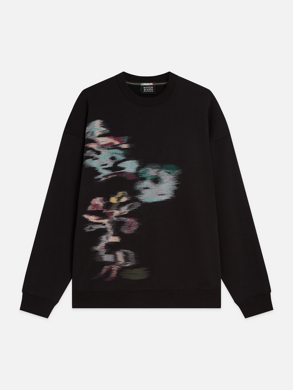 Besticktes Kunstwerk Weites Sweatshirt