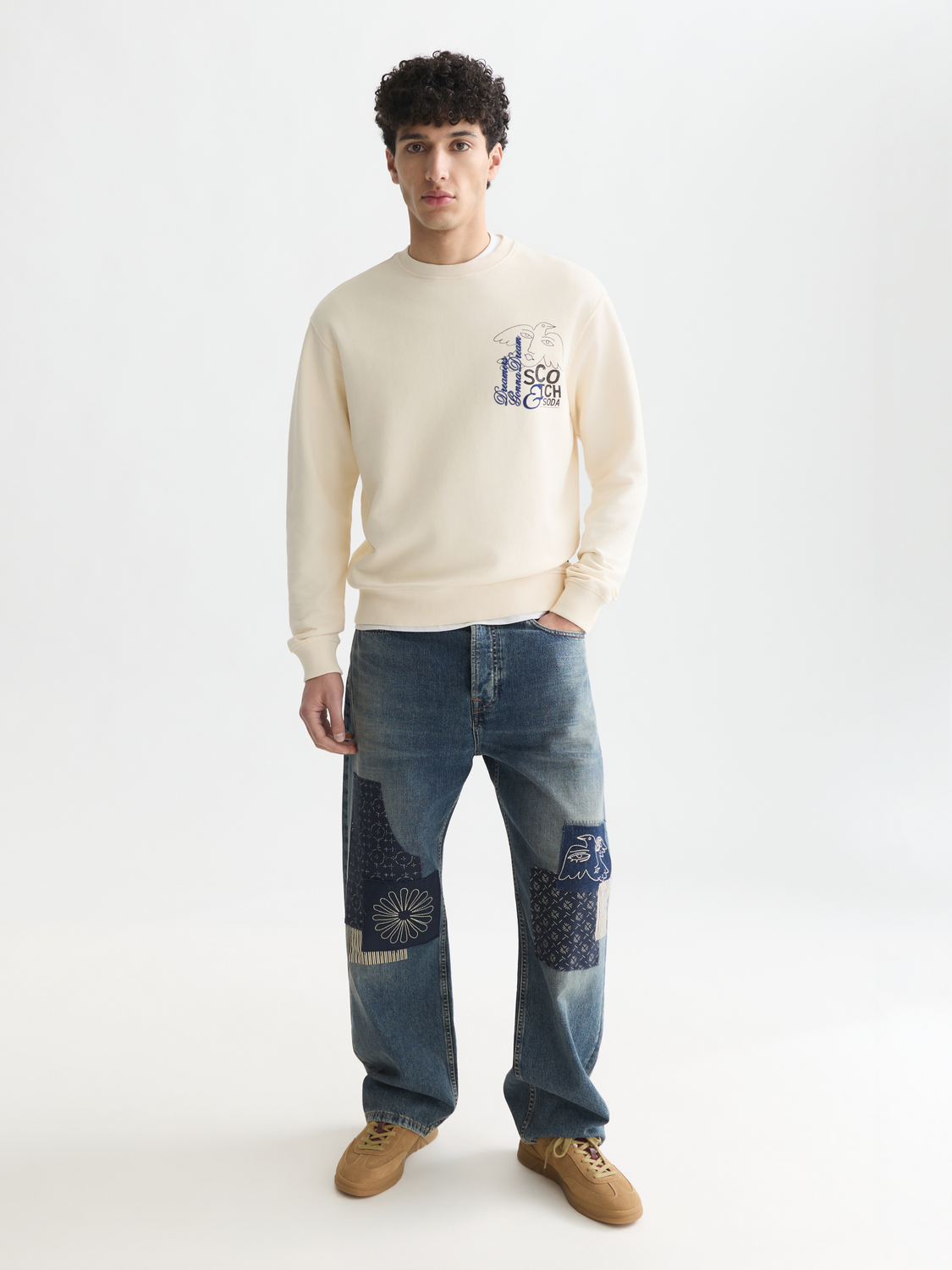 Front And Back Artwork Regular-Fit Sweatshirt