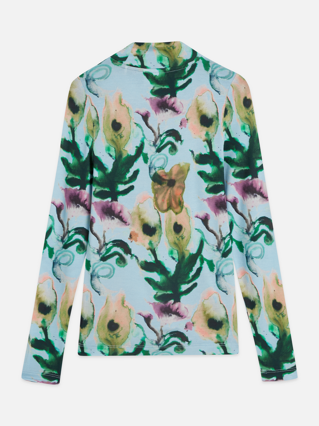 Printed Viscose Slimfit Longsleeved Tshirt