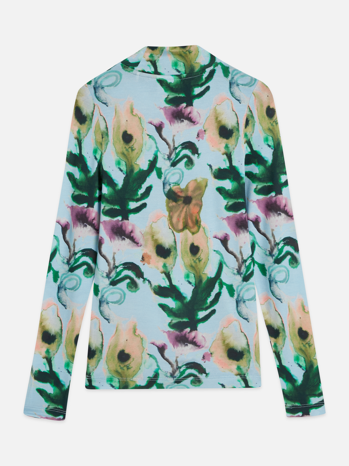 Printed Viscose Slimfit Longsleeved Tshirt