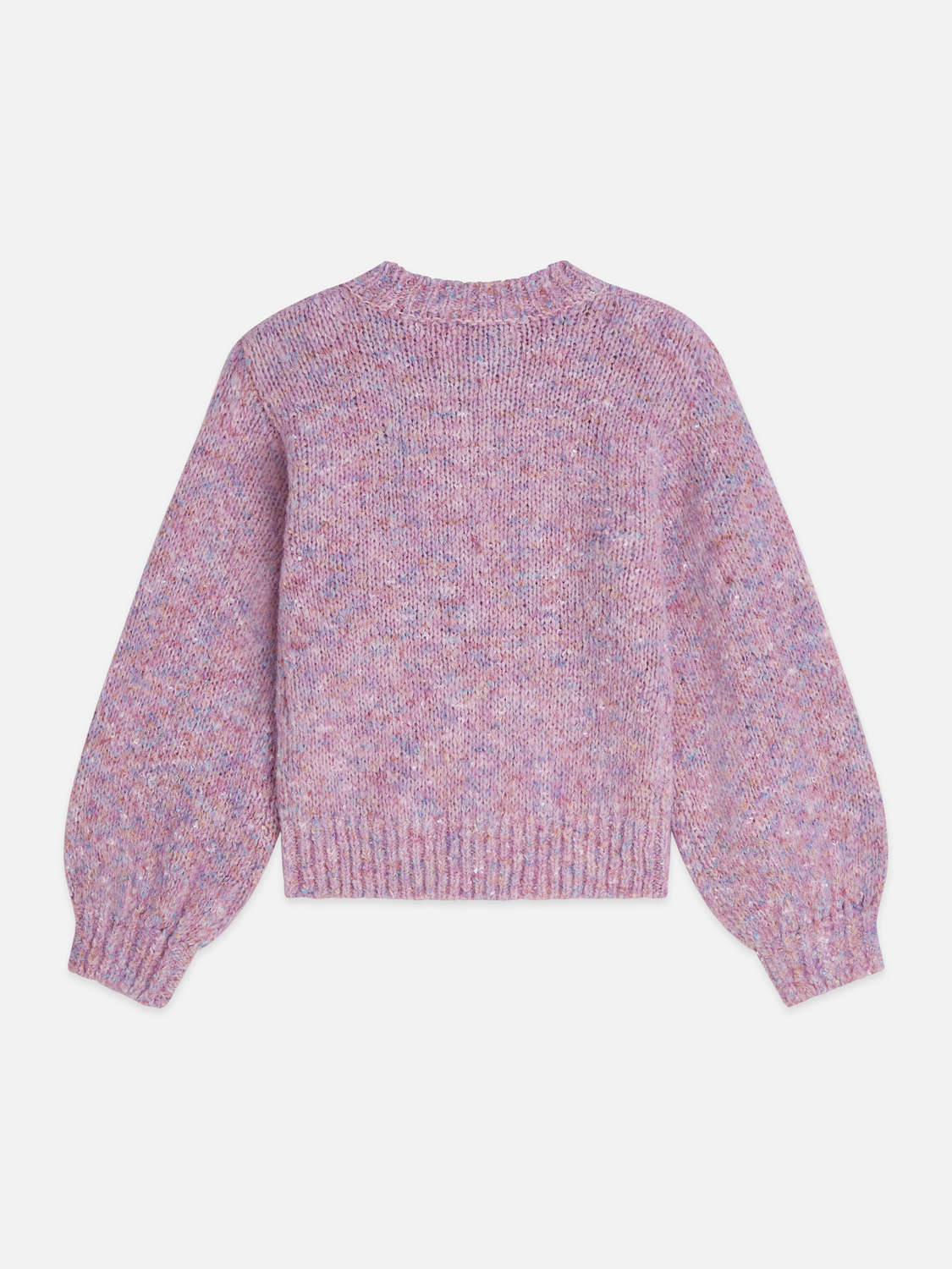 Girls' Blend Multicolor Dropped Shoulder Pullover