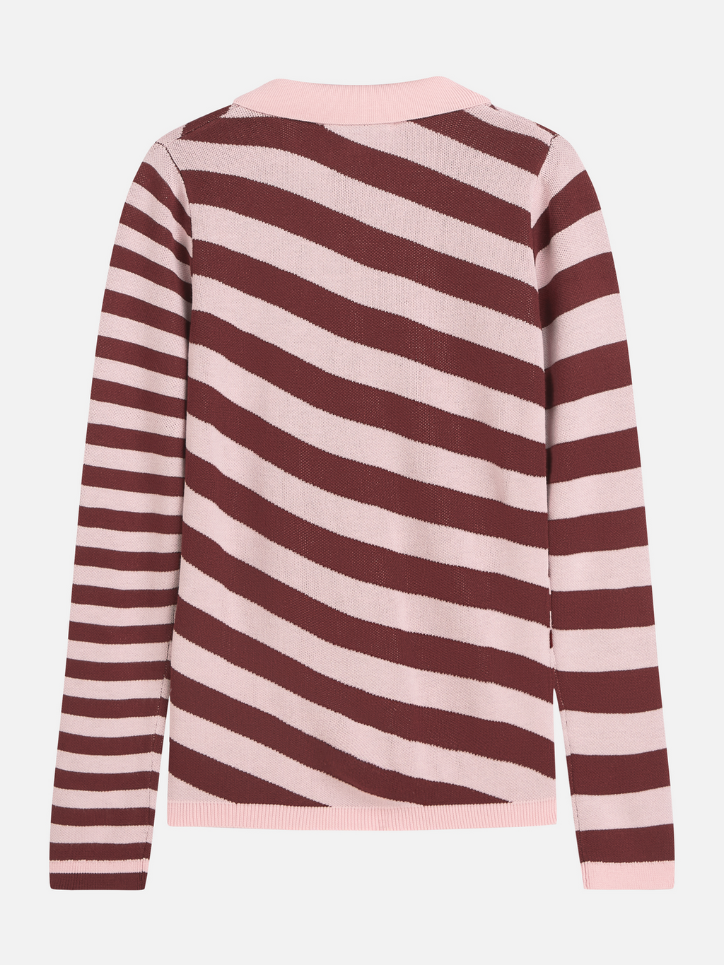 Yarndyed Viscose Long Sleeve Knitted Polo