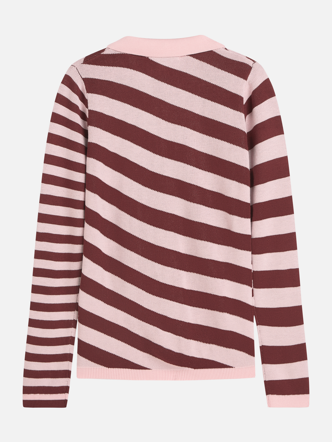 Yarndyed Viscose Long Sleeve Knitted Polo